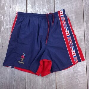 Speedo Swim Trunks Mens XL Navy Red 1996 Atlanta Olympics Vintage Flag Stripe